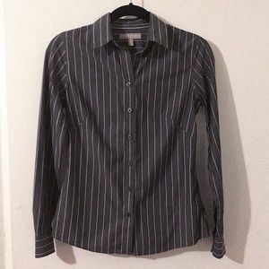 Non-Iron Fitted Button-Up Collared Shirt